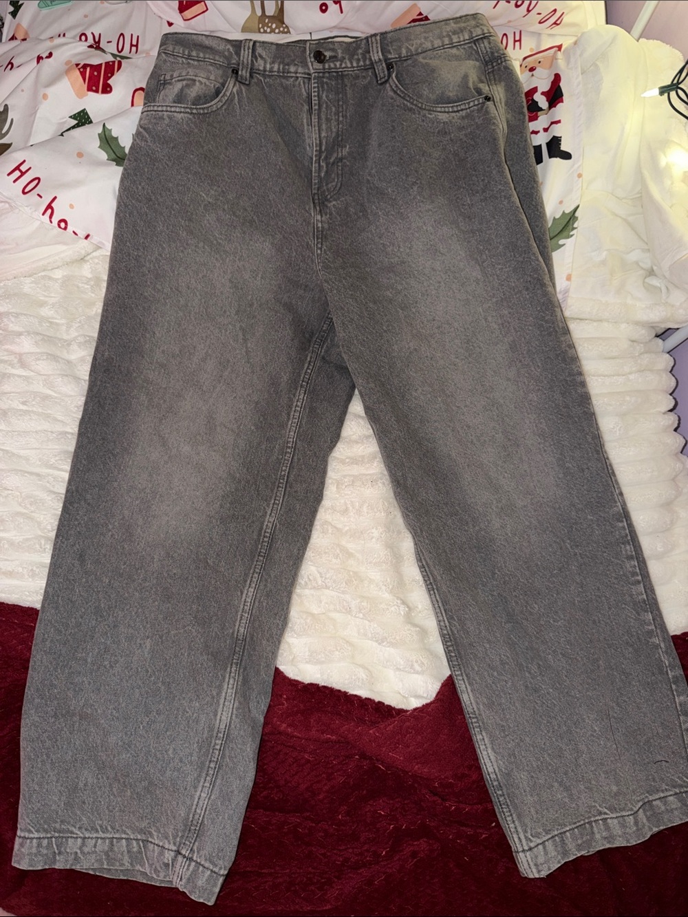 Bluenotes Men's Relaxed Gray Jeans - Washed Charcoal